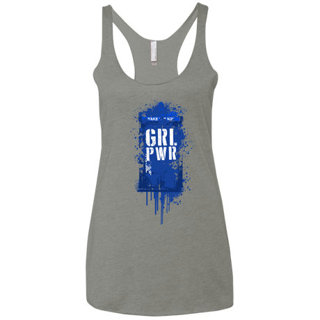 T-Shirts Venetian Grey / X-Small Girl Power Women's Triblend Racerback Tank