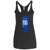 T-Shirts Vintage Black / X-Small Girl Power Women's Triblend Racerback Tank