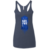 T-Shirts Vintage Navy / X-Small Girl Power Women's Triblend Racerback Tank