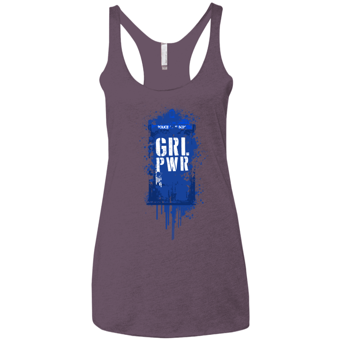 T-Shirts Vintage Purple / X-Small Girl Power Women's Triblend Racerback Tank