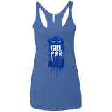 T-Shirts Vintage Royal / X-Small Girl Power Women's Triblend Racerback Tank