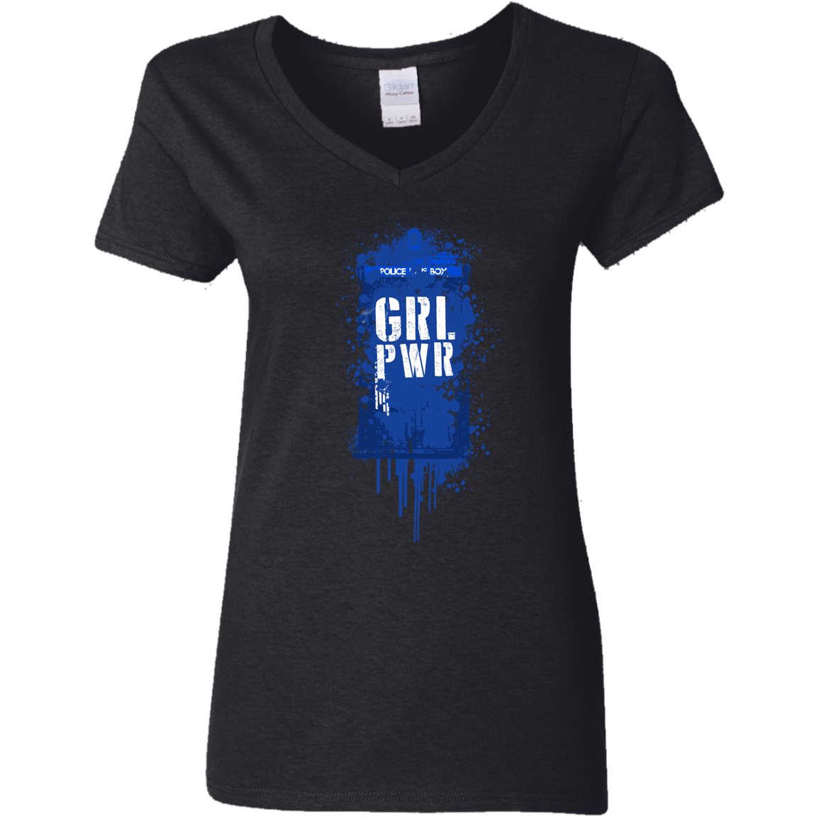 T-Shirts Black / S Girl Power Women's V-Neck T-Shirt