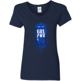 T-Shirts Navy / S Girl Power Women's V-Neck T-Shirt