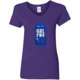 T-Shirts Purple / S Girl Power Women's V-Neck T-Shirt