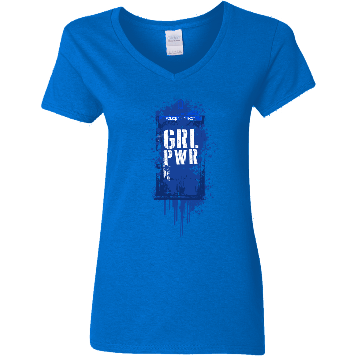 T-Shirts Royal / S Girl Power Women's V-Neck T-Shirt