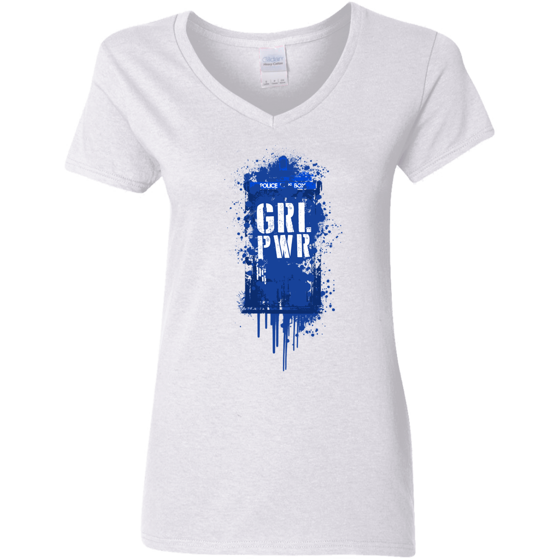 T-Shirts White / S Girl Power Women's V-Neck T-Shirt