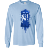 T-Shirts Light Blue / YS Girl Power Youth Long Sleeve T-Shirt
