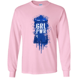 T-Shirts Light Pink / YS Girl Power Youth Long Sleeve T-Shirt