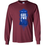 T-Shirts Maroon / YS Girl Power Youth Long Sleeve T-Shirt