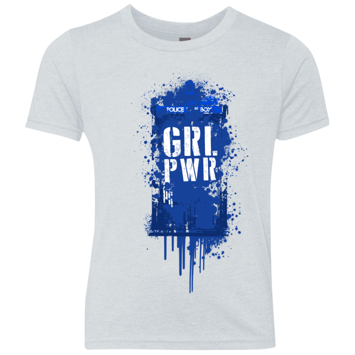 T-Shirts Heather White / YXS Girl Power Youth Triblend T-Shirt