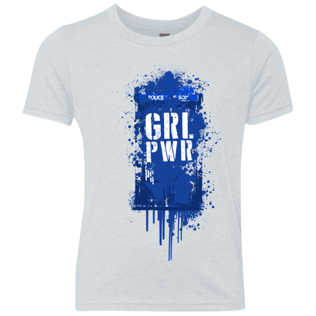 T-Shirts Heather White / YXS Girl Power Youth Triblend T-Shirt