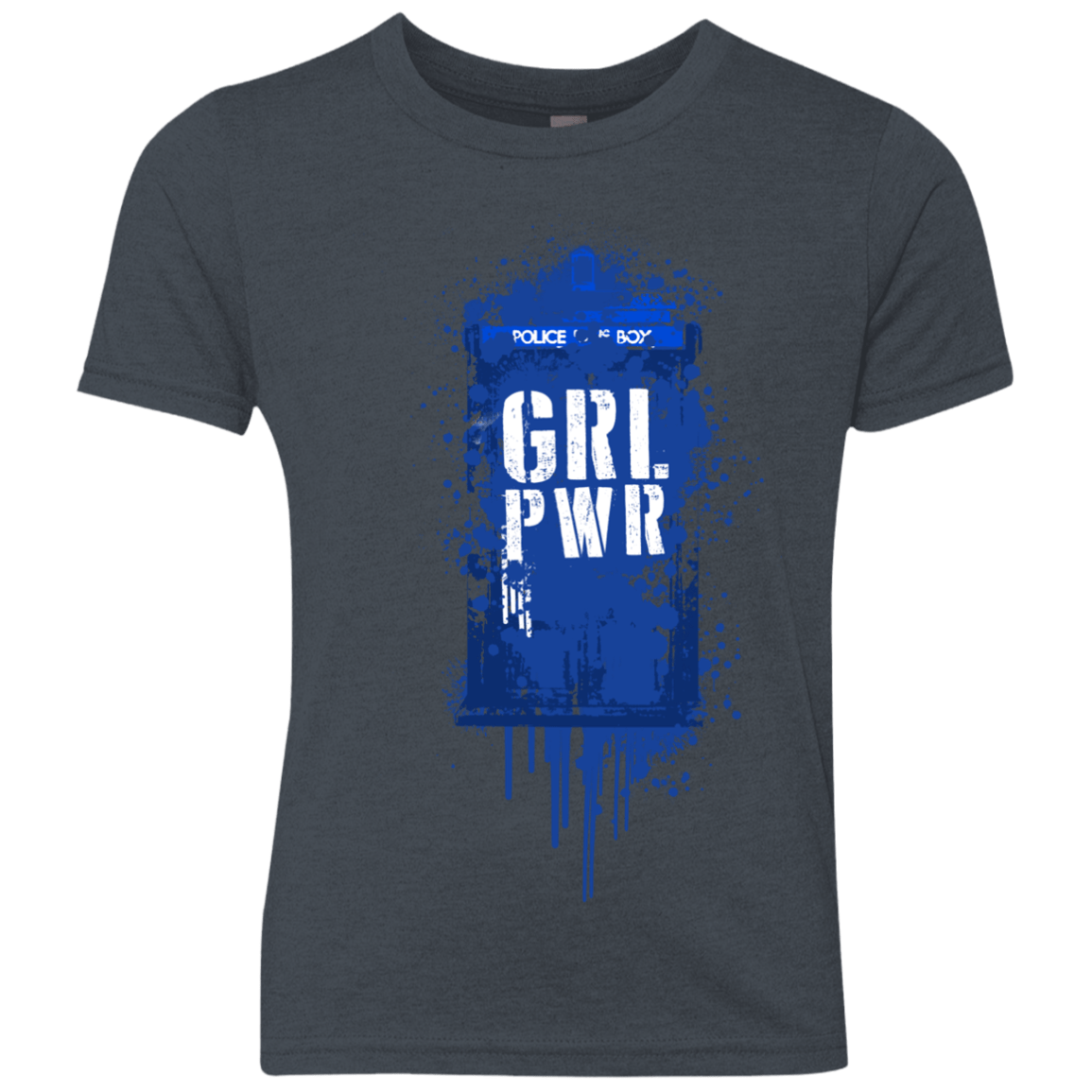 T-Shirts Vintage Navy / YXS Girl Power Youth Triblend T-Shirt