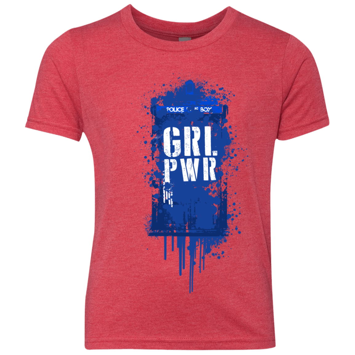 T-Shirts Vintage Red / YXS Girl Power Youth Triblend T-Shirt