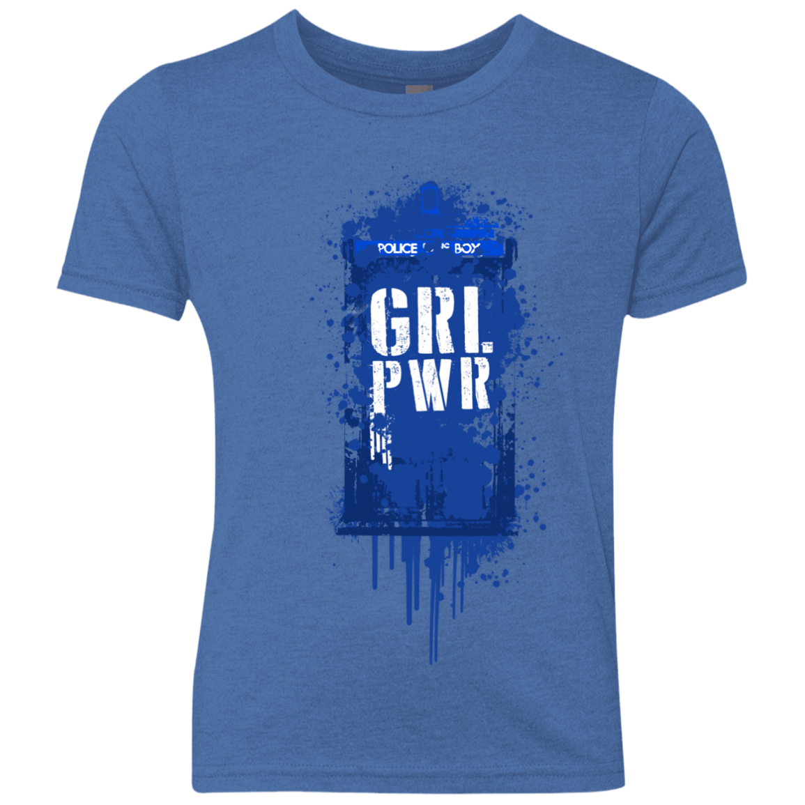 T-Shirts Vintage Royal / YXS Girl Power Youth Triblend T-Shirt