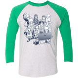 T-Shirts Heather White/Envy / X-Small Girls Night Out Triblend 3/4 Sleeve