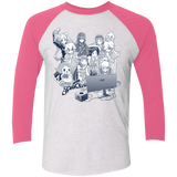 T-Shirts Heather White/Vintage Pink / X-Small Girls Night Out Triblend 3/4 Sleeve