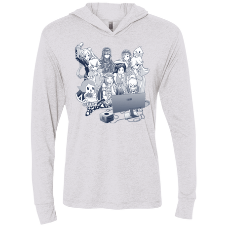 T-Shirts Heather White / X-Small Girls Night Out Triblend Long Sleeve Hoodie Tee
