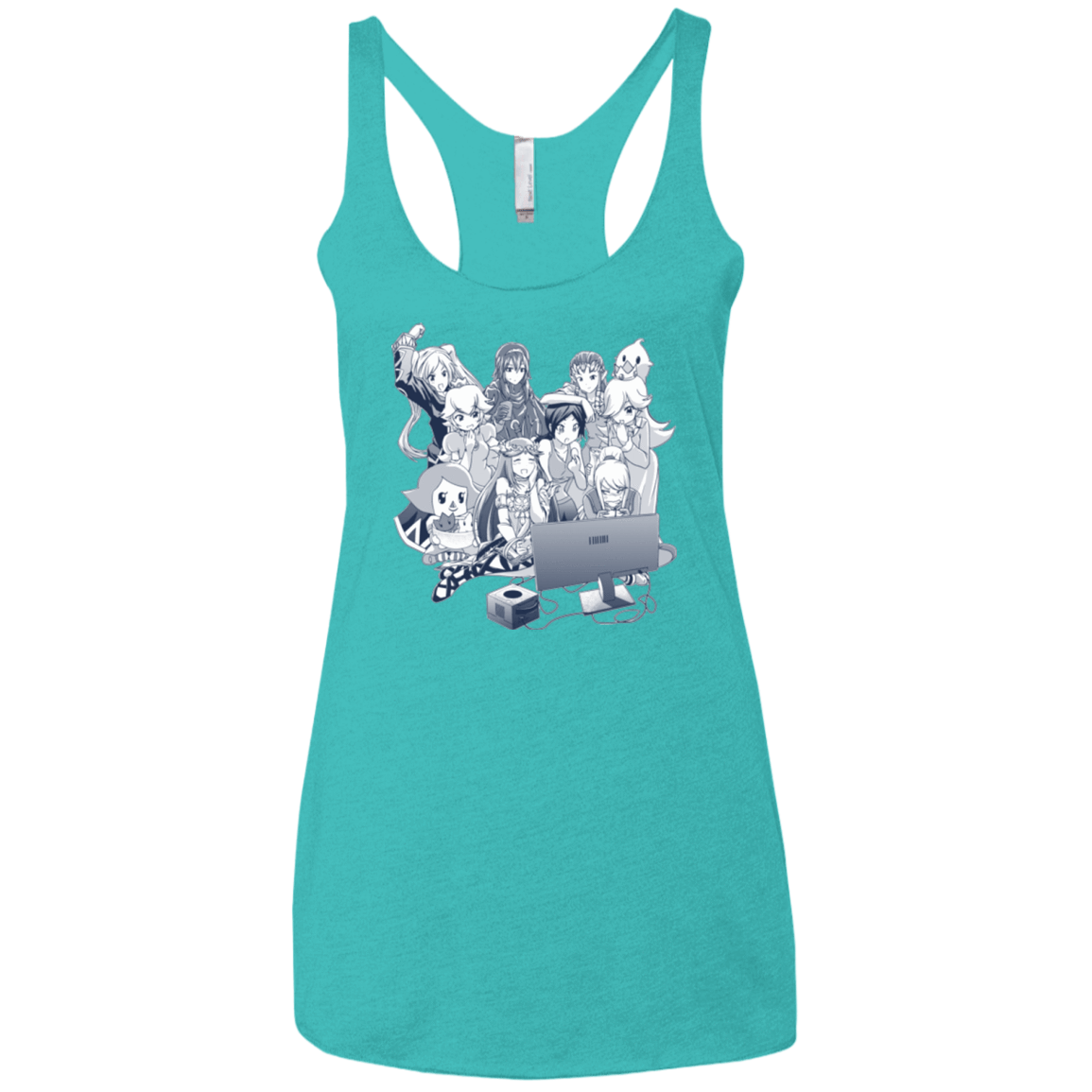 T-Shirts Tahiti Blue / X-Small Girls Night Out Women's Triblend Racerback Tank