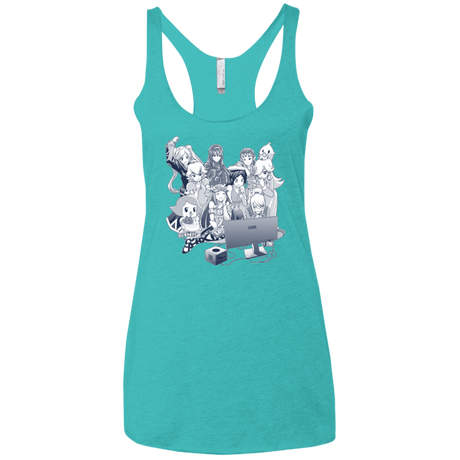 T-Shirts Tahiti Blue / X-Small Girls Night Out Women's Triblend Racerback Tank