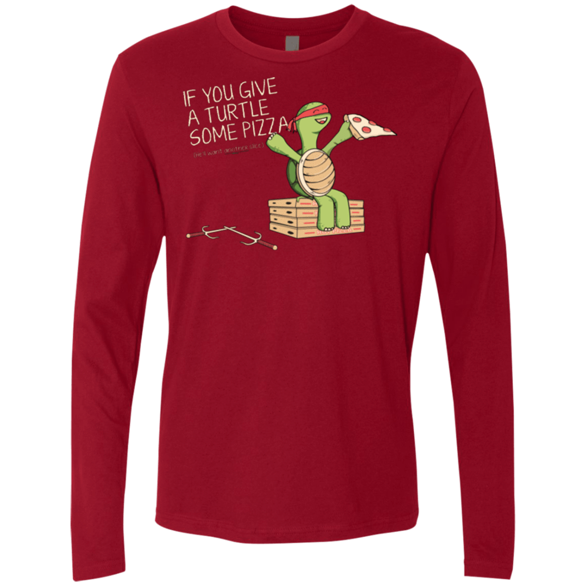 T-Shirts Cardinal / Small Give a Turtle Men's Premium Long Sleeve