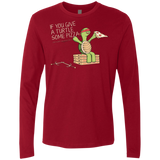 T-Shirts Cardinal / Small Give a Turtle Men's Premium Long Sleeve