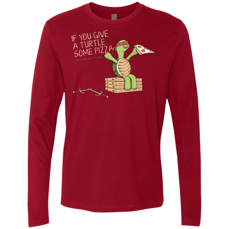 T-Shirts Cardinal / Small Give a Turtle Men's Premium Long Sleeve