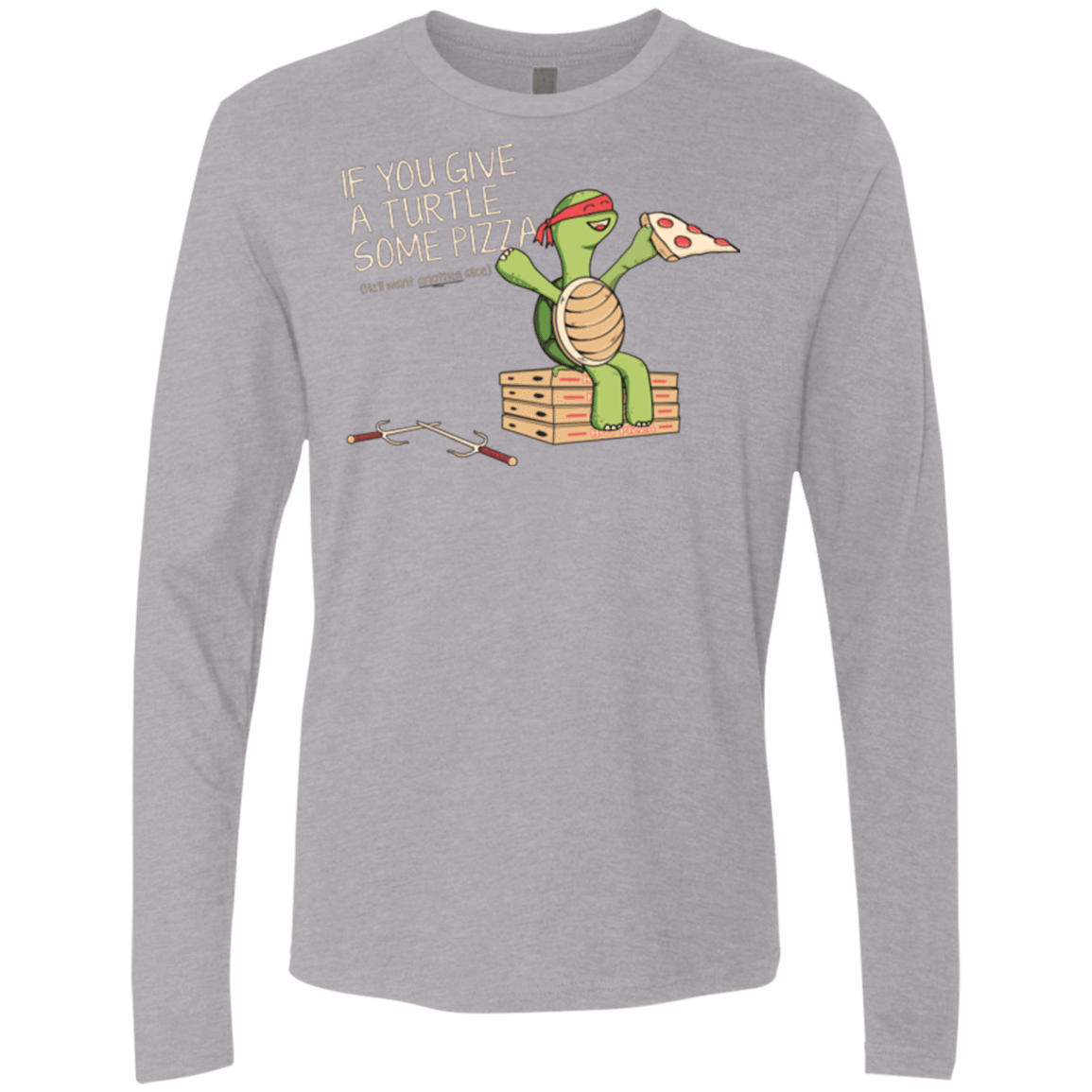 T-Shirts Heather Grey / Small Give a Turtle Men's Premium Long Sleeve