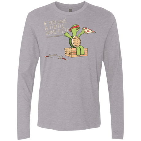 T-Shirts Heather Grey / Small Give a Turtle Men's Premium Long Sleeve