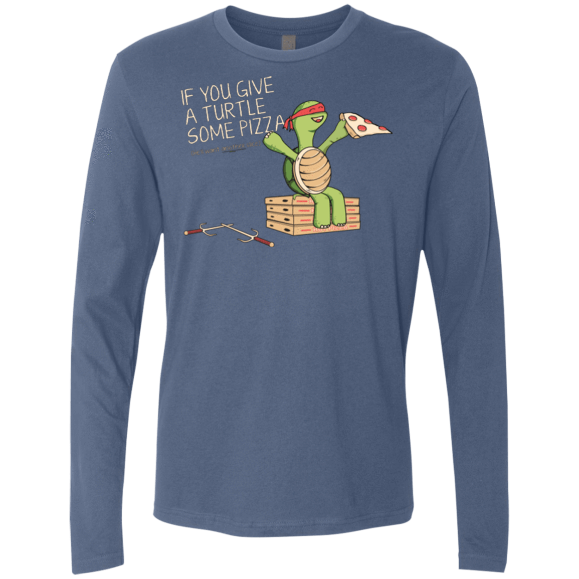 T-Shirts Indigo / Small Give a Turtle Men's Premium Long Sleeve