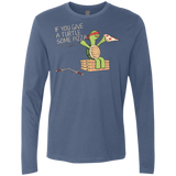 T-Shirts Indigo / Small Give a Turtle Men's Premium Long Sleeve