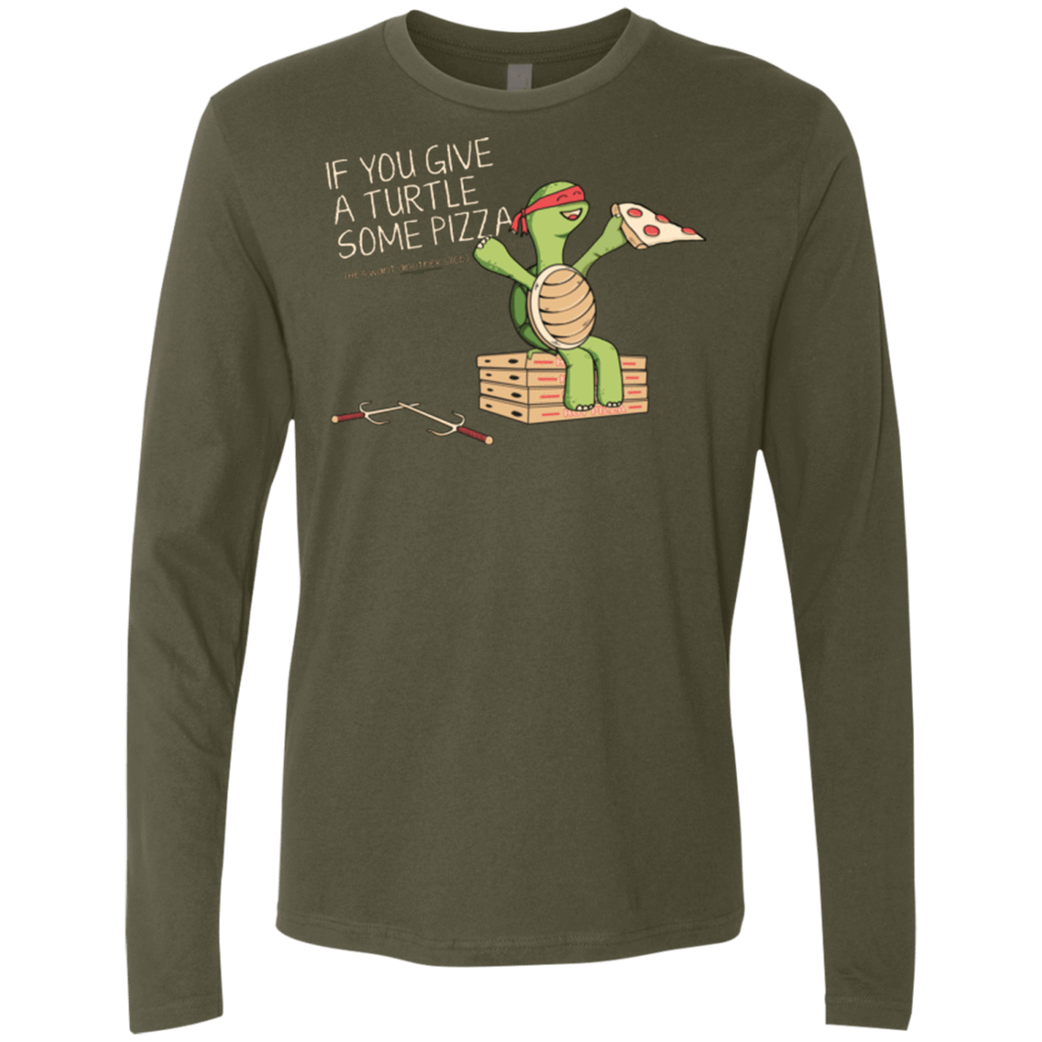 T-Shirts Military Green / Small Give a Turtle Men's Premium Long Sleeve