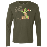 T-Shirts Military Green / Small Give a Turtle Men's Premium Long Sleeve