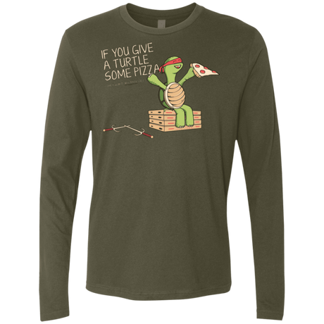 T-Shirts Military Green / Small Give a Turtle Men's Premium Long Sleeve