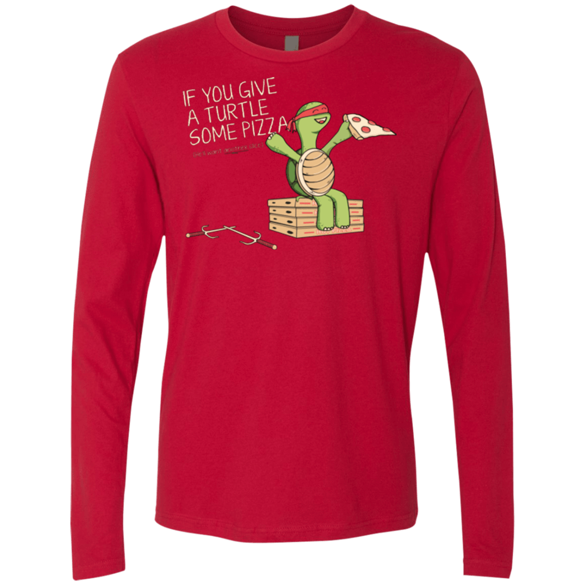 T-Shirts Red / Small Give a Turtle Men's Premium Long Sleeve