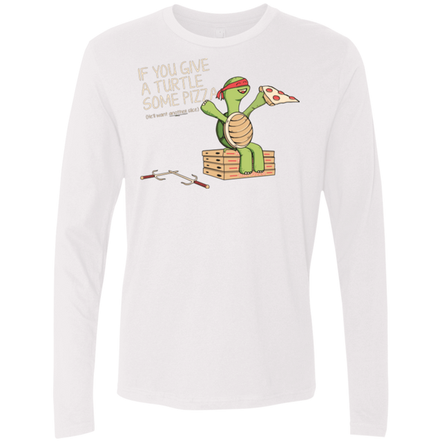 T-Shirts White / Small Give a Turtle Men's Premium Long Sleeve