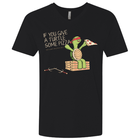 T-Shirts Black / X-Small Give a Turtle Men's Premium V-Neck