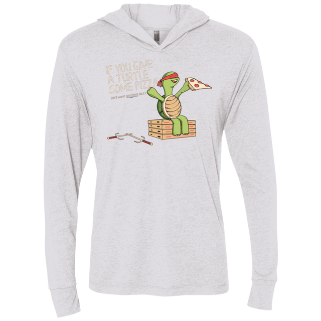 T-Shirts Heather White / X-Small Give a Turtle Triblend Long Sleeve Hoodie Tee