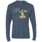 T-Shirts Indigo / X-Small Give a Turtle Triblend Long Sleeve Hoodie Tee