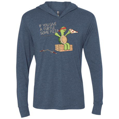 T-Shirts Indigo / X-Small Give a Turtle Triblend Long Sleeve Hoodie Tee