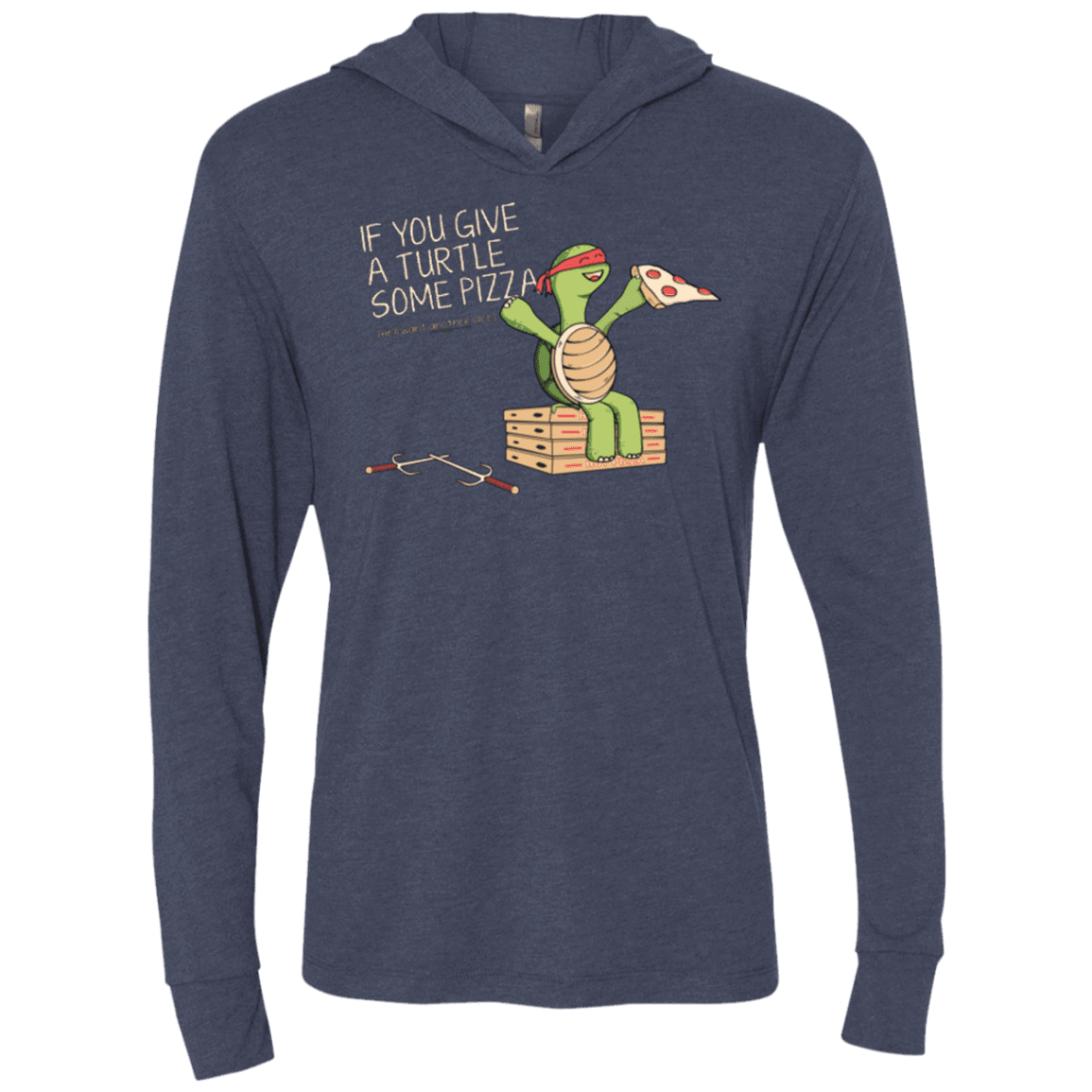 T-Shirts Vintage Navy / X-Small Give a Turtle Triblend Long Sleeve Hoodie Tee