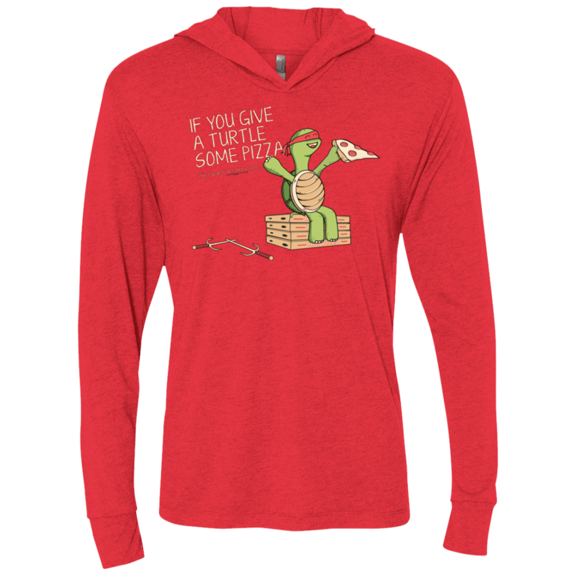 T-Shirts Vintage Red / X-Small Give a Turtle Triblend Long Sleeve Hoodie Tee