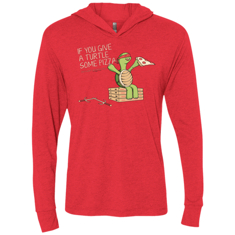 T-Shirts Vintage Red / X-Small Give a Turtle Triblend Long Sleeve Hoodie Tee