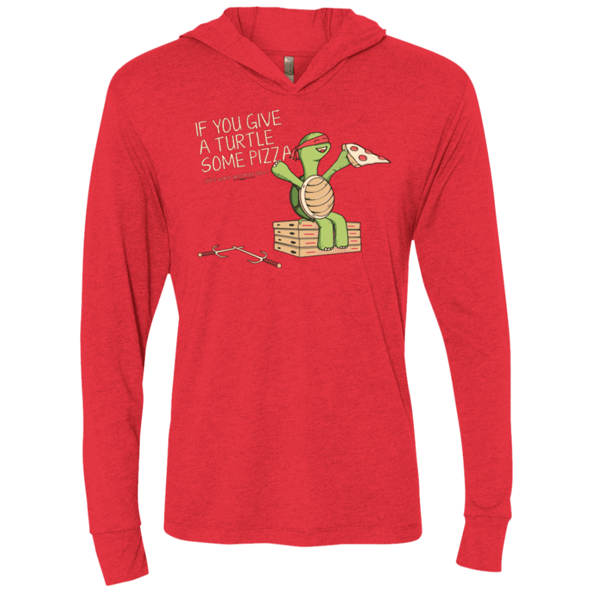 T-Shirts Vintage Red / X-Small Give a Turtle Triblend Long Sleeve Hoodie Tee