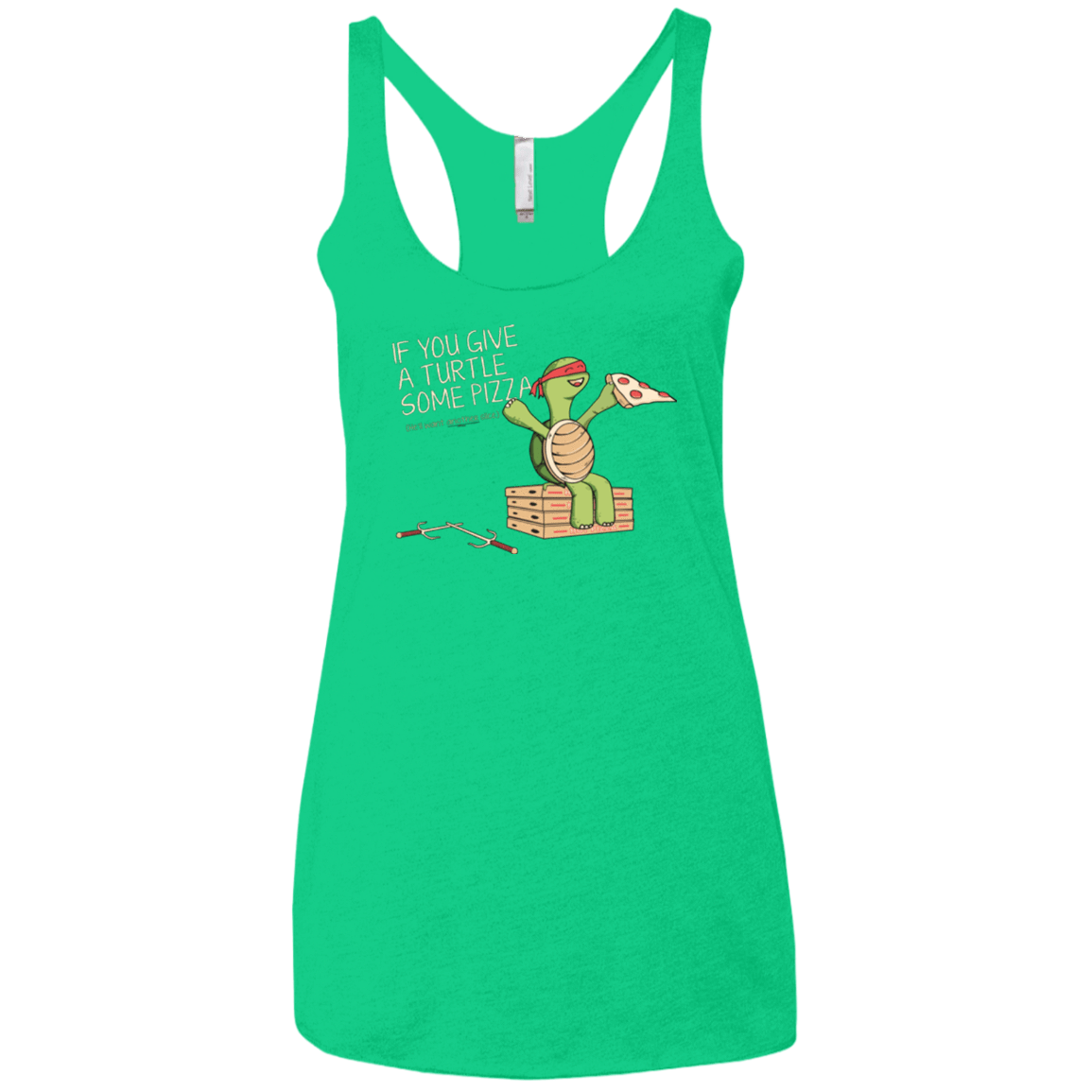 T-Shirts Envy / X-Small Give a Turtle Women's Triblend Racerback Tank