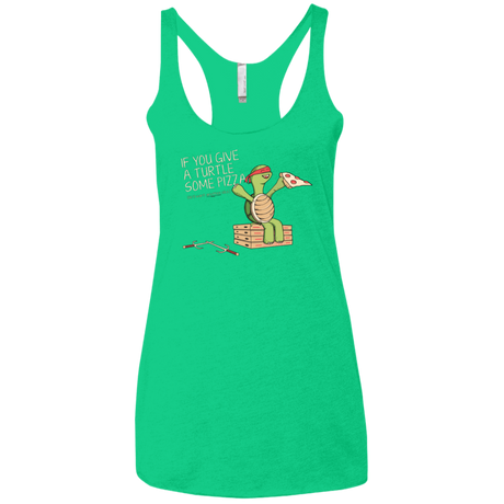 T-Shirts Envy / X-Small Give a Turtle Women's Triblend Racerback Tank