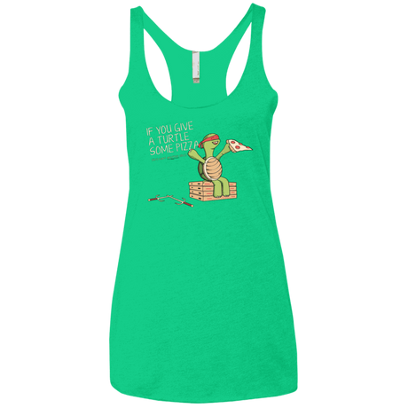 T-Shirts Envy / X-Small Give a Turtle Women's Triblend Racerback Tank