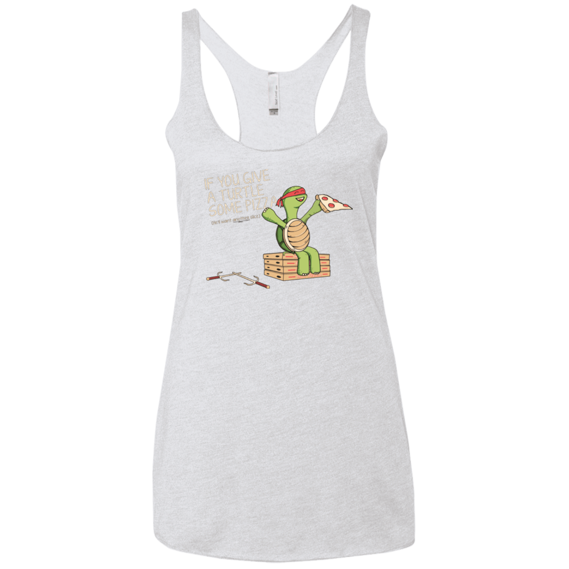 T-Shirts Heather White / X-Small Give a Turtle Women's Triblend Racerback Tank