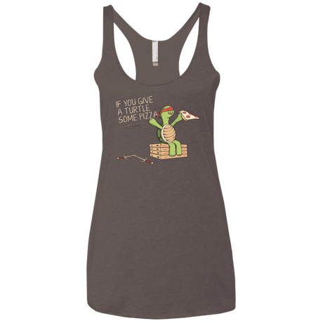 T-Shirts Macchiato / X-Small Give a Turtle Women's Triblend Racerback Tank