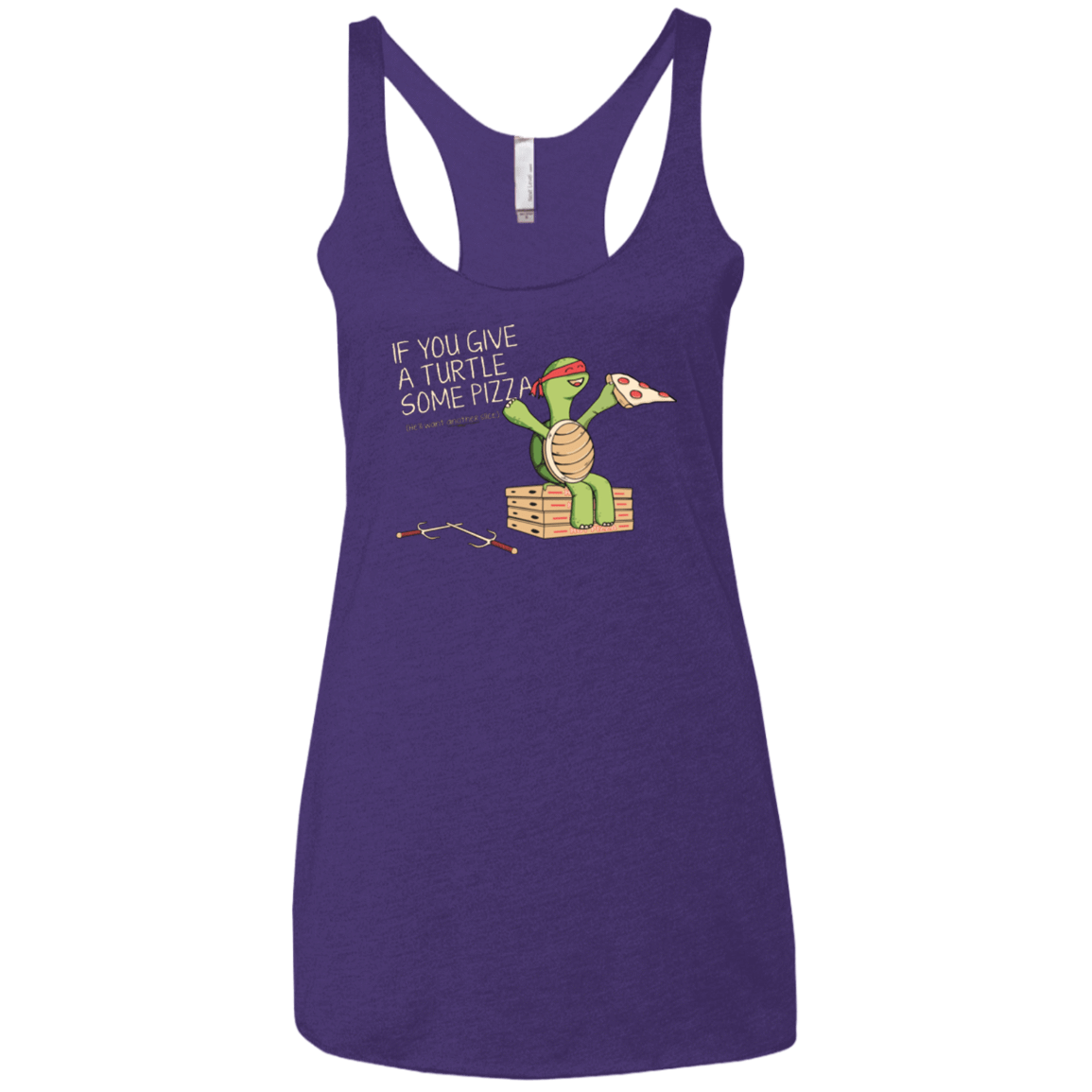 T-Shirts Purple / X-Small Give a Turtle Women's Triblend Racerback Tank