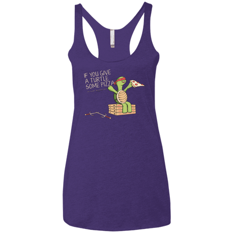 T-Shirts Purple / X-Small Give a Turtle Women's Triblend Racerback Tank